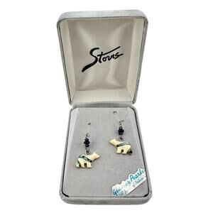 NIB Polar Bear Abalone Shell Inlay Glacier Pearle Storrs Dangle Drop Earrings